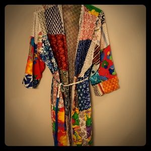 Patchwork batik robe